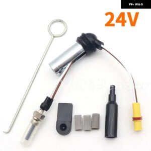 12V/24V 車用ヒーター グロープラグ エア パーキング ヒーターキット ストレーナー+グロープラグ+レンチ 252070011100 252069011300 車 トラック VAN ボート - 24V Assembly F