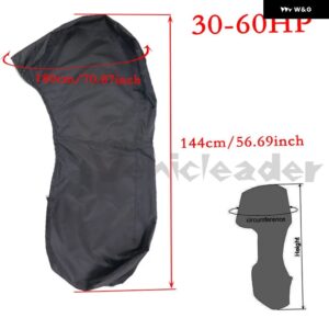 420D 0-350HP 船外機カバー ボートモーター 防水 傷防止 カバー エンジン UV防止 ブラック 船外機カバー - 30-60hp