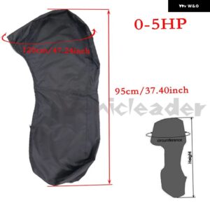 420D 0-350HP 船外機カバー ボートモーター 防水 傷防止 カバー エンジン UV防止 ブラック 船外機カバー - 0-5hp