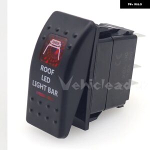 12V/24V ロッカートグル LED ライトバー 防水 赤色 LED ロッカートグルスイッチ 5ピン 車 ボート マリン ヨット トグルロッカー ホーンスイッチ - ROOF LED LIGHT BAR