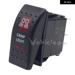 12V/24V ロッカートグル LED ライトバー 防水 赤色 LED ロッカートグルスイッチ 5ピン 車 ボート マリン ヨット トグルロッカー ホーンスイッチ - CAMP LIGHT