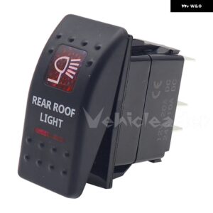 12V/24V ロッカートグル LED ライトバー 防水 赤色 LED ロッカートグルスイッチ 5ピン 車 ボート マリン ヨット トグルロッカー ホーンスイッチ - REAR ROOF LIGHT
