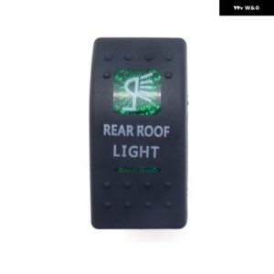 12V/24V スポットライト 車 ボート キャラバン ロッカースイッチ 防水 デュアル グリーン LED ライトバー SPST ロッカー リバース リアライトスイッチ - REAR ROOF LIGHT