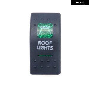 12V/24V スポットライト 車 ボート キャラバン ロッカースイッチ 防水 デュアル グリーン LED ライトバー SPST ロッカー リバース リアライトスイッチ - ROOF LIGHTS