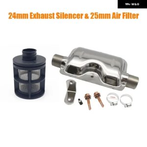 25MMエアインテーク フィルター サイレンサー 燃焼エア パイプ ダクト パイプ クランプカーヒーターWEBASTO EBERSPACHERディーゼル パーキング ヒーター - Assembly 4