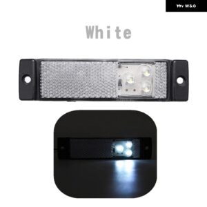 1/2個 12V/24V 3LED サイド マーカーライト テールライト クリアランス ウィンカー リフレクター リア インジケーター ランプ トラック トレーラー - 1PC White