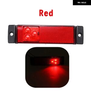 1/2個 12V/24V 3LED サイド マーカーライト テールライト クリアランス ウィンカー リフレクター リア インジケーター ランプ トラック トレーラー - 1PC Red