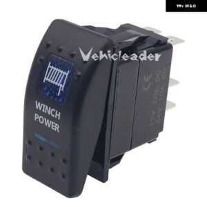 12V 24V 車 ボート キャラバン ロッカースイッチ 防水 トグルスイッチ バー スタイル ブルー トグルロッカー リバース リアライトスイッチ - WINCH POWER