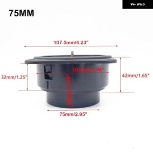 42MM/90MM/60MM/75MM エアベント ダクト T Y L ピース エルボ パイプ アウトレット 排気コネクタ ジョイナー WEBASTO ディーゼル パーキング ヒーター - Flat 75mm