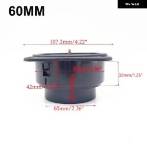 42MM/90MM/60MM/75MM エアベント ダクト T Y L ピース エルボ パイプ アウトレット 排気コネクタ ジョイナー WEBASTO ディーゼル パーキング ヒーター - Flat 60mm