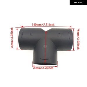 42MM/90MM/60MM/75MM エアベント ダクト T Y L ピース エルボ パイプ アウトレット 排気コネクタ ジョイナー WEBASTO ディーゼル パーキング ヒーター - T 75mm