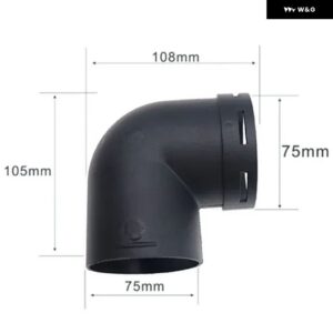 42MM/90MM/60MM/75MM エアベント ダクト T Y L ピース エルボ パイプ アウトレット 排気コネクタ ジョイナー WEBASTO ディーゼル パーキング ヒーター - 75mm3