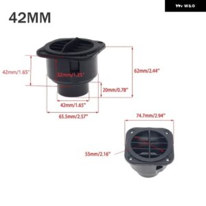 42MM/90MM/60MM/75MM エアベント ダクト T Y L ピース エルボ パイプ アウトレット 排気コネクタ ジョイナー WEBASTO ディーゼル パーキング ヒーター - Flat 42mm