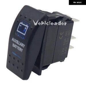 12/24V 防水 LED カースイッチ ボート トラック ライト トグルスイッチ バー スタイル ブルー トグルロッカー リバース リアライトスイッチ X 1 - AUXILIARY BATTERY