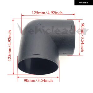 42/75/90MM エアベント ダクト パイプ 90°エルボ パイプ 排気口コネクタ ジョイナー EBERSPAECHER WEBASTO ディーゼル パーキング ヒーター - 90mm
