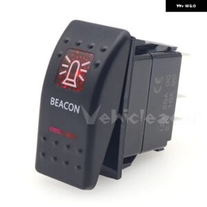1PCS 赤色 LED ロッカースイッチ 5ピン ON OFF 12V/24V 車スイッチ ボート トラック ライト デュアルライト付き LED 防水 ホーン オン オフ - BEACON