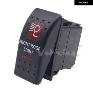 1PCS 赤色 LED ロッカースイッチ 5ピン ON OFF 12V/24V 車スイッチ ボート トラック ライト デュアルライト付き LED 防水 ホーン オン オフ - FRONT ROOF LIGHT