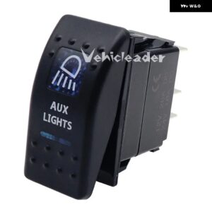 1PCS 12V 24V 5ピンマリンスイッチカースイッチボート トラック ライトデュアルライト付きブルーLED ライトバー 防水 - AUX LIGHTS