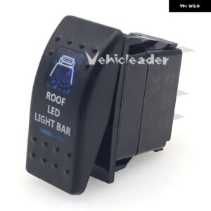 1PCS 12V 24V 5ピンマリンスイッチカースイッチボート トラック ライトデュアルライト付きブルーLED ライトバー 防水 - ROOF LED LIGHT BAR