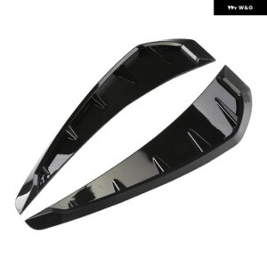 35CMペア 車フェンダー サイド エアベント カバー トリム 改良カーボン ブラックフェンダーサイドギル 汎用 エアベント 装飾 スティック - 7014 black