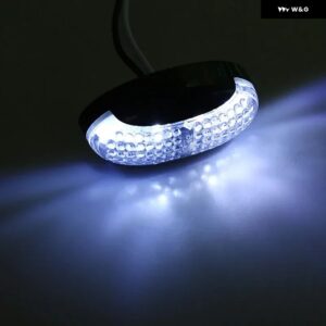 2個 12V/24V 汎用 LED 車 トレーラー トラック サイドマーカー インジケーター ライト トラック ランプ アンバー レッド/レッド/ アンバー /ホワイト - 2PCS White