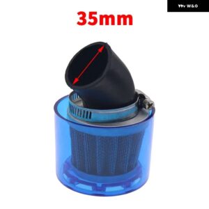 32/35/38/42/48-50MMベンドエルボ/ストレート オートバイ バイク オートバイ バイク エア フィルター クリーナー 50CC-250CC ATVピットダート オートバイ バ - Blue Bent 35 mm