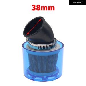32/35/38/42/48-50MMベンドエルボ/ストレート オートバイ バイク オートバイ バイク エア フィルター クリーナー 50CC-250CC ATVピットダート オートバイ バ - Blue Bent 38 mm