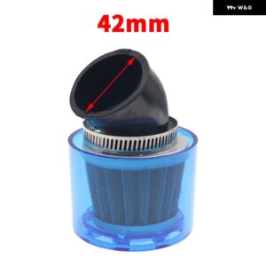 32/35/38/42/48-50MMベンドエルボ/ストレート オートバイ バイク オートバイ バイク エア フィルター クリーナー 50CC-250CC ATVピットダート オートバイ バ - Blue Bent 42 mm