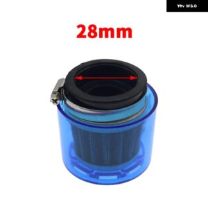32/35/38/42/48-50MMベンドエルボ/ストレート オートバイ バイク オートバイ バイク エア フィルター クリーナー 50CC-250CC ATVピットダート オートバイ バ - Blue Stright 28 mm