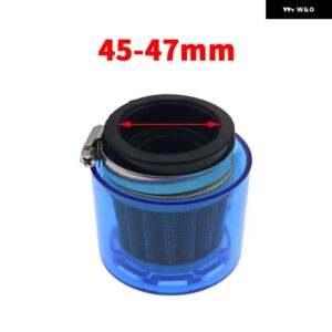 32/35/38/42/48-50MMベンドエルボ/ストレート オートバイ バイク オートバイ バイク エア フィルター クリーナー 50CC-250CC ATVピットダート オートバイ バ - Blue Stright 45-47mm