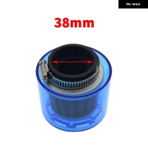 32/35/38/42/48-50MMベンドエルボ/ストレート オートバイ バイク オートバイ バイク エア フィルター クリーナー 50CC-250CC ATVピットダート オートバイ バ - Blue Stright 38 mm