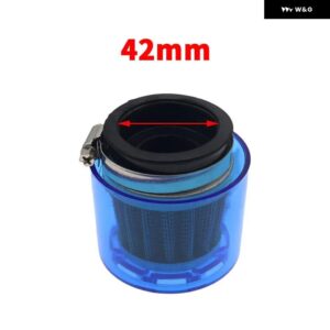 32/35/38/42/48-50MMベンドエルボ/ストレート オートバイ バイク オートバイ バイク エア フィルター クリーナー 50CC-250CC ATVピットダート オートバイ バ - Blue Stright 42 mm