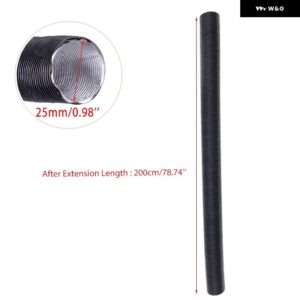 25/42/60/76/90MM 吸気口排気口ストレッチコルゲートホース パイプ フレキシブル燃焼WEBASTO EBERSPACHERオートヒーター - 200cmx2.5cm(LxID)