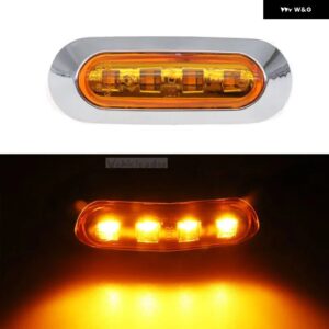 12V/24V 9 LED トラック 防水 サイド マーカーライト サイドライトウィンカーライトバンキャラバン トラック トレーラークリアランスライト - Small Size Amber