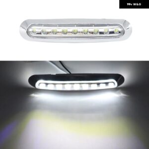 12V/24V 9 LED トラック 防水 サイド マーカーライト サイドライトウィンカーライトバンキャラバン トラック トレーラークリアランスライト - Large Size White