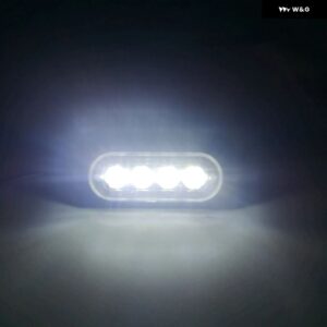 4X 4LED 車ハザード灯 グリル 故障ライト 車 トラック トレーラー ビーコン ランプ LED サイドライト 車 ビーコン ランプ - WHITE