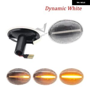 2個 12V 流れるサイドリピーターランプ ダイナミックサイド マーカーライト インジケーター BMW MINI COOPER R55 R56 R57 R58 R59 CL-R56-LSM-SM - Dynamic - White