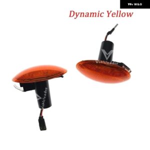 2個 12V 流れるサイドリピーターランプ ダイナミックサイド マーカーライト インジケーター BMW MINI COOPER R55 R56 R57 R58 R59 CL-R56-LSM-SM - Dynamic Yellow