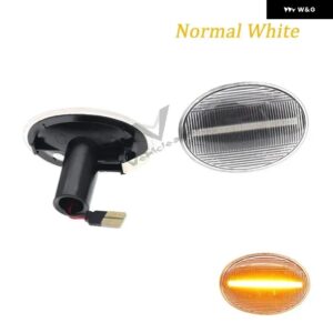 2個 12V 流れるサイドリピーターランプ ダイナミックサイド マーカーライト インジケーター BMW MINI COOPER R55 R56 R57 R58 R59 CL-R56-LSM-SM - Normal White