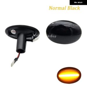 2個 12V 流れるサイドリピーターランプ ダイナミックサイド マーカーライト インジケーター BMW MINI COOPER R55 R56 R57 R58 R59 CL-R56-LSM-SM - Normal black