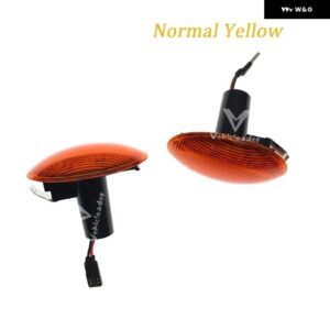 2個 12V 流れるサイドリピーターランプ ダイナミックサイド マーカーライト インジケーター BMW MINI COOPER R55 R56 R57 R58 R59 CL-R56-LSM-SM - Normal Yellow