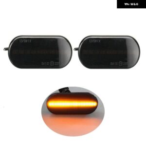 2個 LED ダイナミック サイドマーカー ウィンカーライト シーケンシャル ブリンカーランプ フォルクスワーゲン VW ボラ ゴルフ 3 4 パサート 3BG ポロ SB6 - Black Always