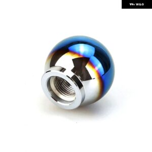 3 スタイル 車用 汎用 ギア シフト ノブ MT バーントブルー ギアスティック レバー シフター ノブ ハンドルボール アルミ 4.6CM/8CM - 4.6cm ball shape