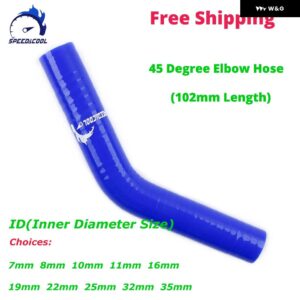 45度エルボ 汎用 シリコン製 冷却液 インタークーラー パイプ チューブ ホース ID 7MM 8MM 10MM 11MM 16MM 19MM 22MM 25MM 32MM 35MM - 45-ID 7mm 3Ply