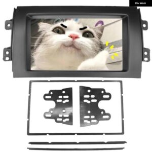 スズキ ダブル 2DIN カーステレオラジオパネル SX4 2007-2013 フィアット セディチ 2005+ オーディオトリム フレームダッシ