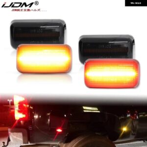 シボレー アンバー/レッド フル LED デュアル リア フェンダー マーカー ライト 2015 年以降の GMC 2500HD 3500HD ダ