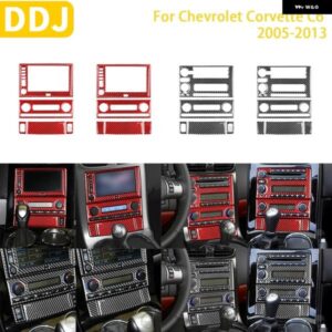 シボレー コルベット C6 2005-2013 アクセサリーカーボン車内温度制御ナビゲーションシステム パネルトリム ステッカー カスタムパーツ