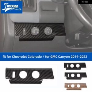 シボレー コロラド 2014-2022 GMC キャニオン 2014-2022 車内ヘッドライト スイッチパネル 装飾 カバー カスタムパーツ ア