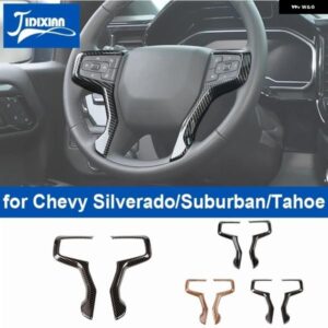 シボレー ステアリングホイール 装飾 カバー シルバラード 2019-24 サバーバン 2020 アップタホ 2021 アップ カスタムパーツ ア