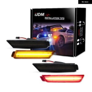 シボレー 2010-2015 カマロ フロント/リア フルサイド マーカー ライト 12V アンバー/レッド 合計96個のSMD LED搭載 カス